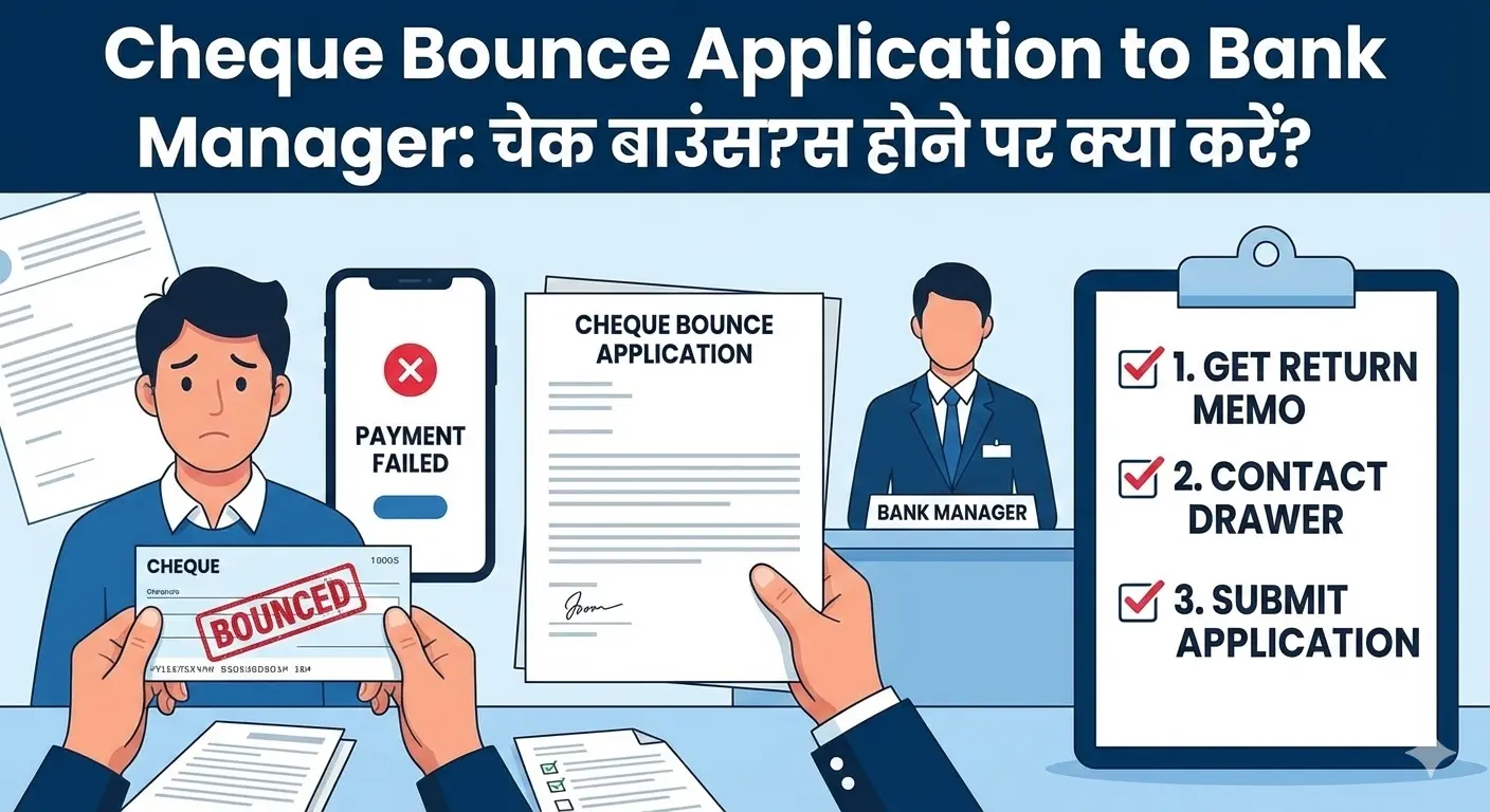 Cheque Bounce Application to Bank Manager