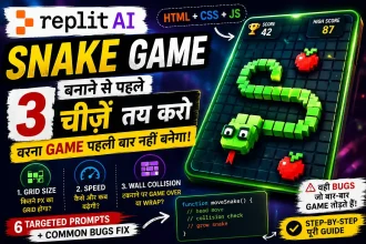 Replit AI se Html snake game banao